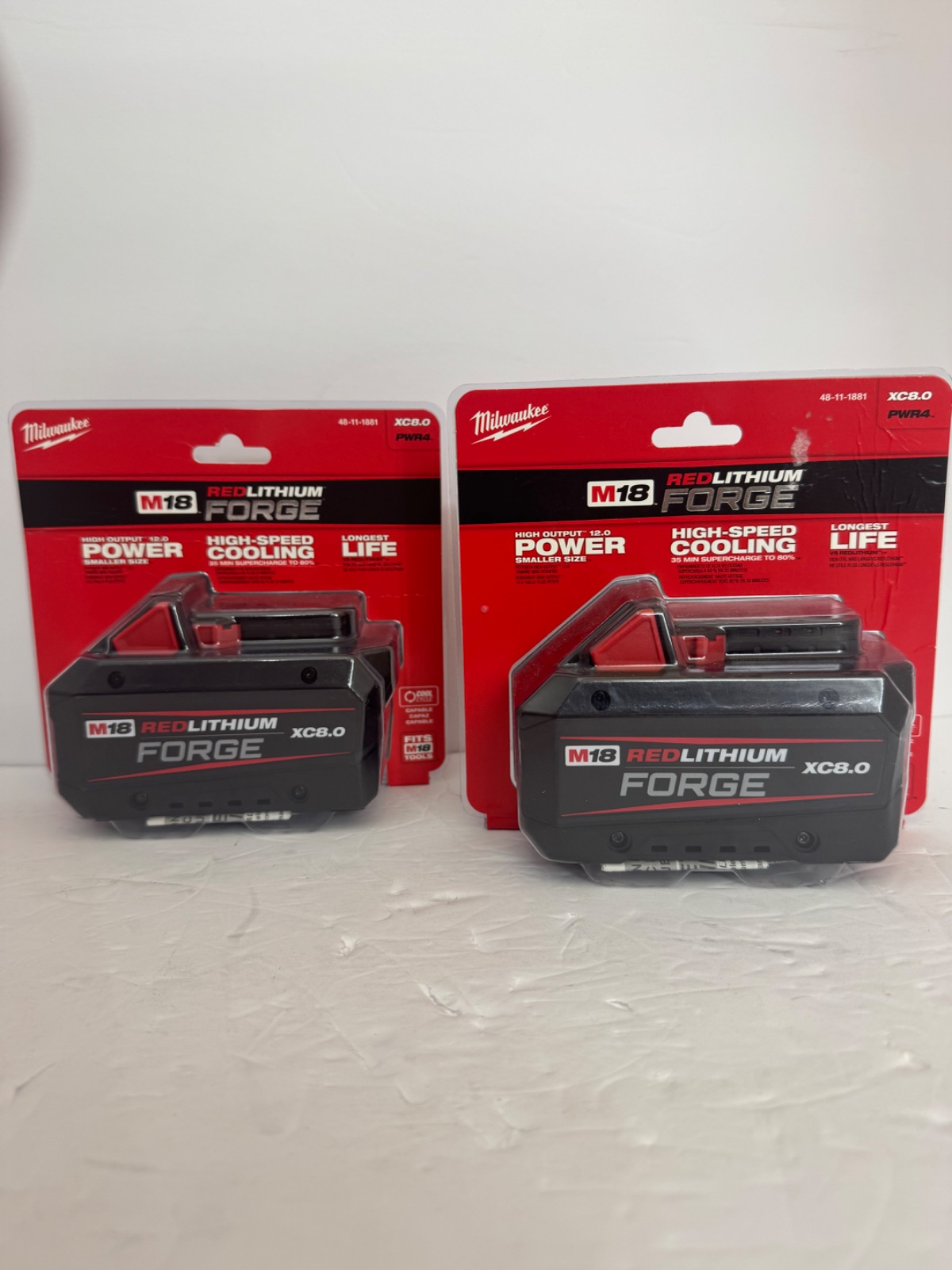 M18 18V Lithium-Ion REDLITHIUM FORGE XC 8.0 Ah Battery Pack (2)
